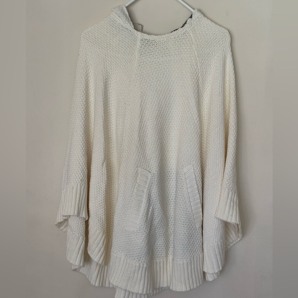 Bass Women’s Crochet Boat Neck Hooded Poncho